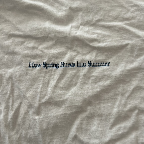 “how spring bursts into summer” white T-shirt. - Picture 2 of 4